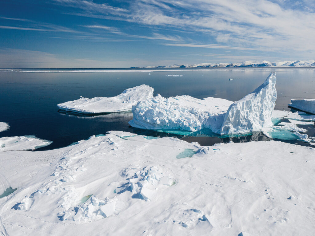 Melting ice near Sirmilik National Park