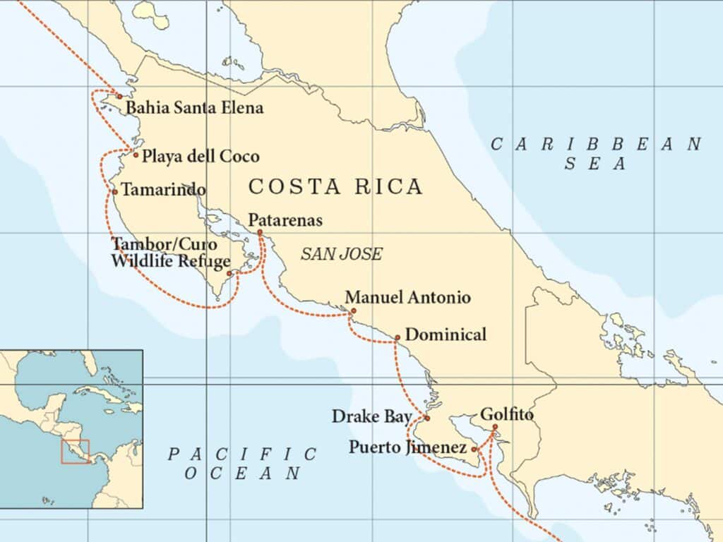 Map of Costa Rica