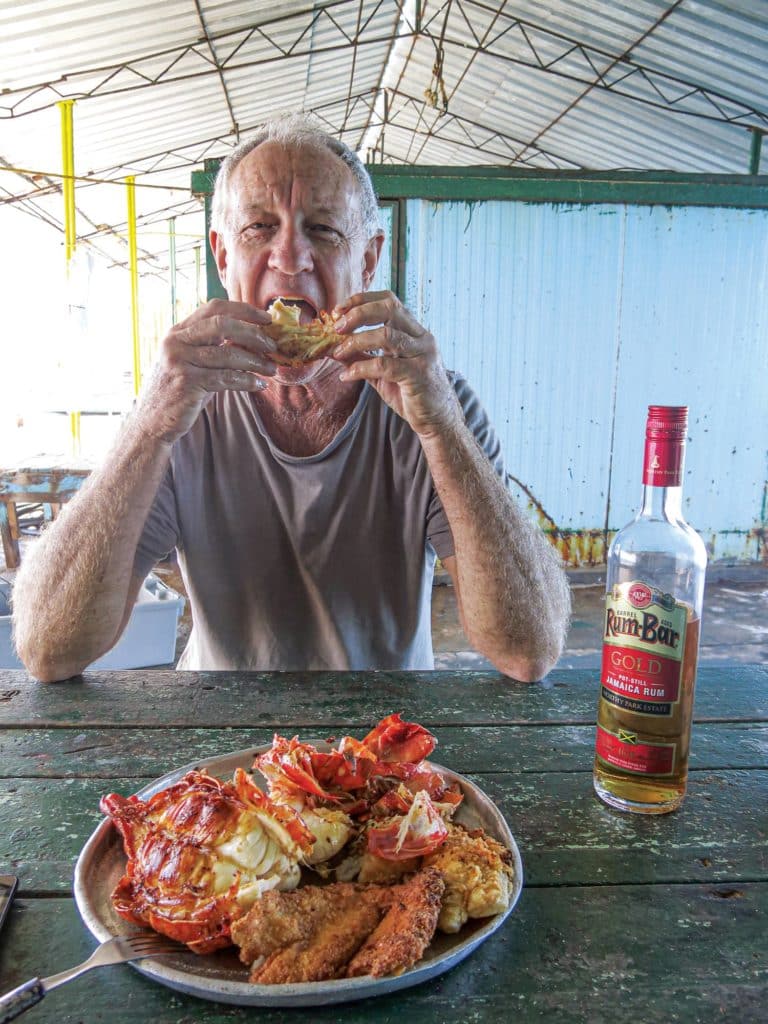 Neil Carmody eating a Cuban meal