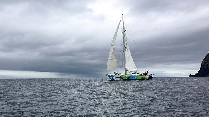 Sailboat in the Faroe Islands