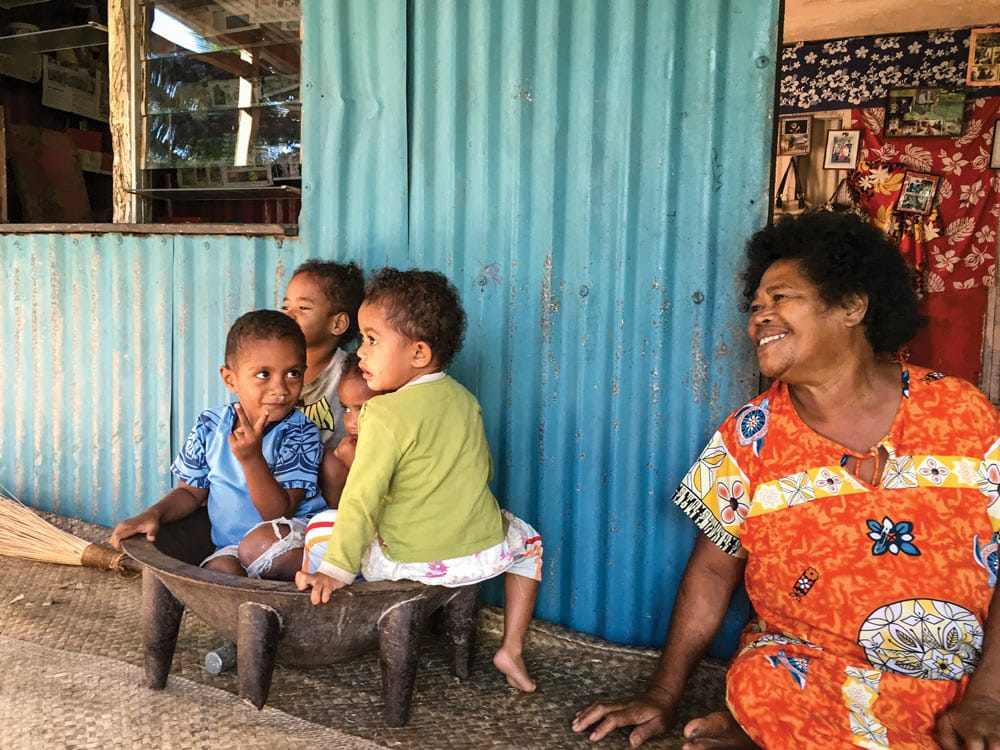 Kata with her grandchildren