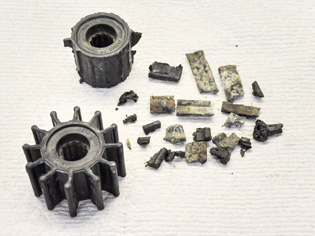 engine impellers taken apart