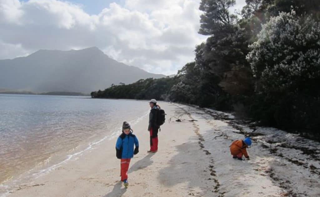 Litzow family on the beach