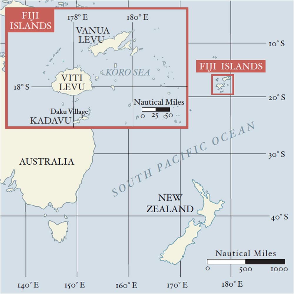 Map of Fiji