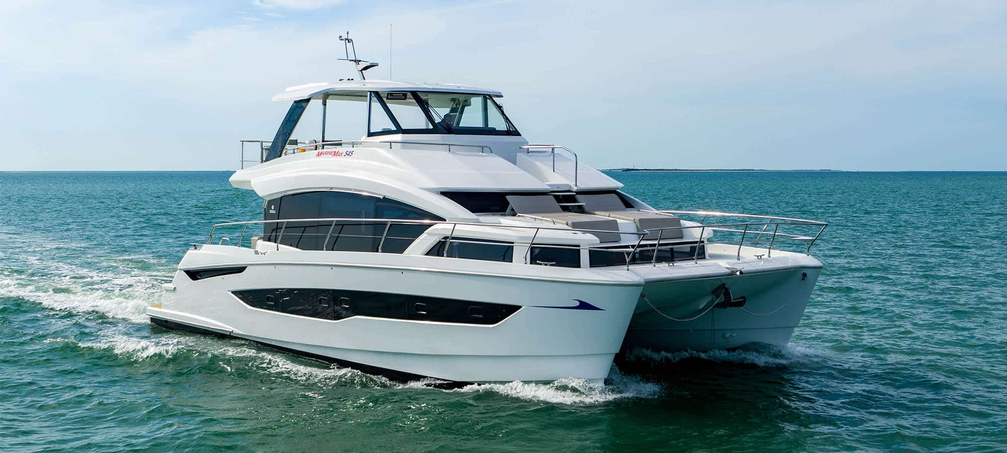 MarineMax Vacations Catamaran on the water.