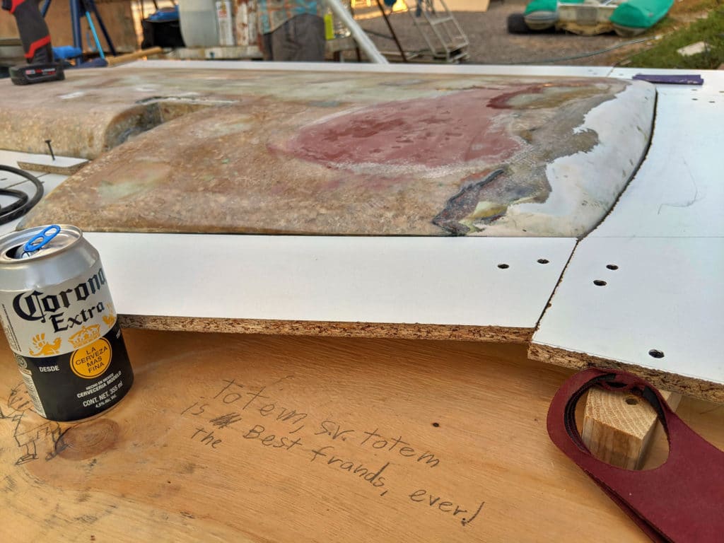 notes written on a wood table