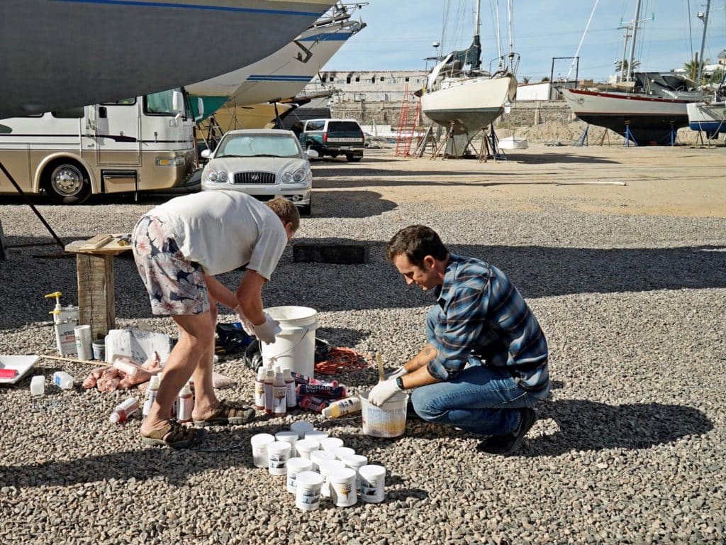 prepping a boat for coppercoat